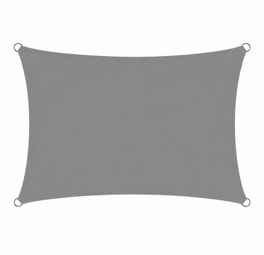Voile d'Ombrage Rectangulaire Gris Respirante Anti-UV