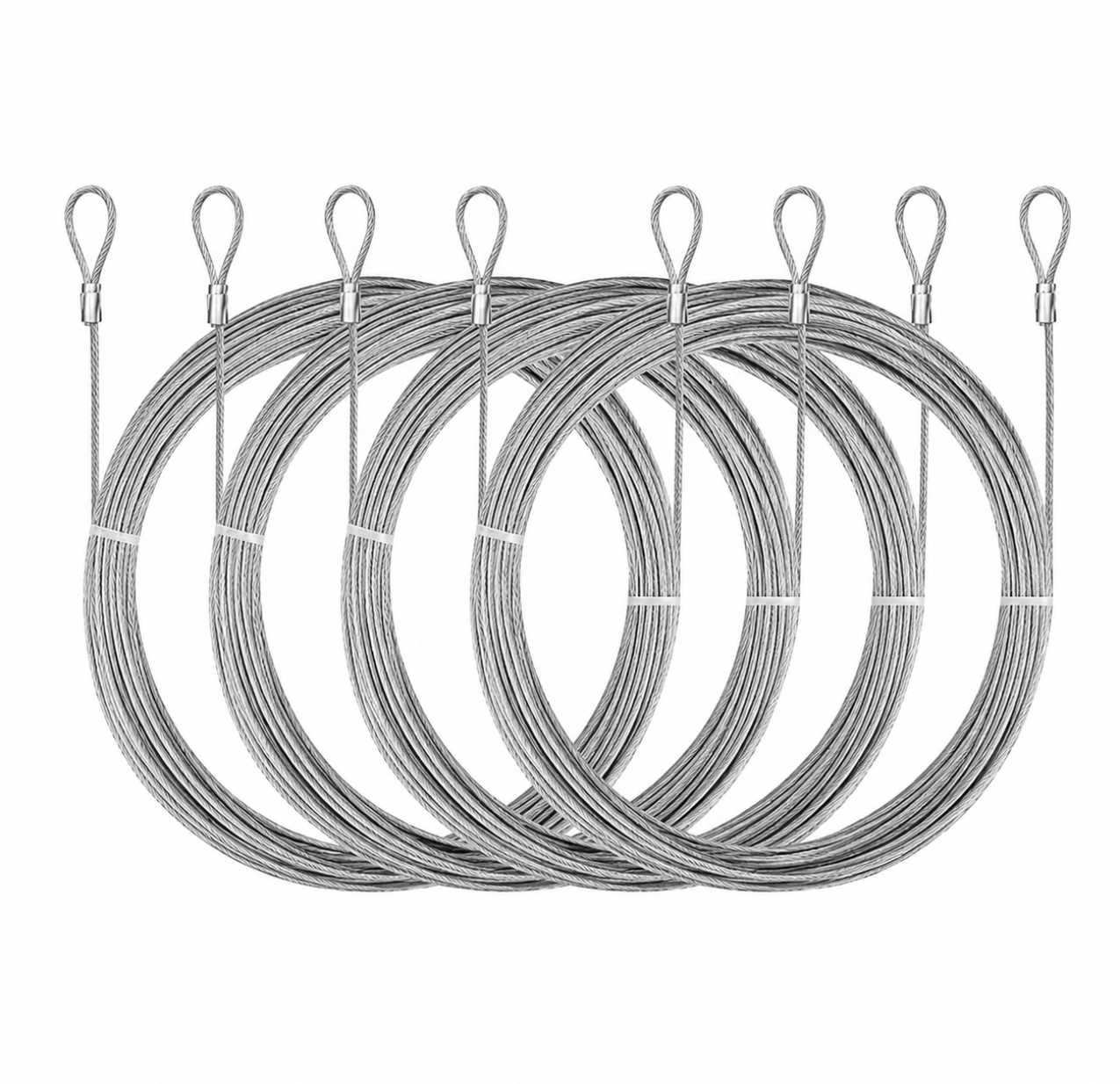Kit de Câbles Acier Inoxydable pour Voile d'Ombrage — Lot de 4