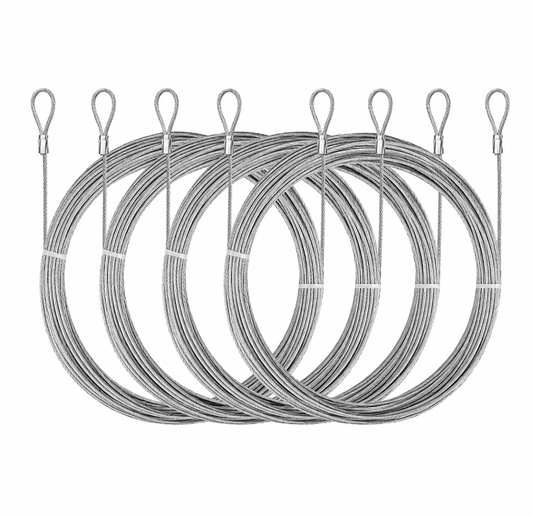 Kit de Câbles Acier Inoxydable pour Voile d'Ombrage — Lot de 4