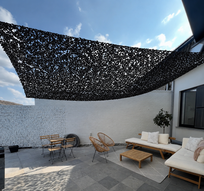 Filet de Camouflage Noir Anti-UV pour Jardin et Pergola