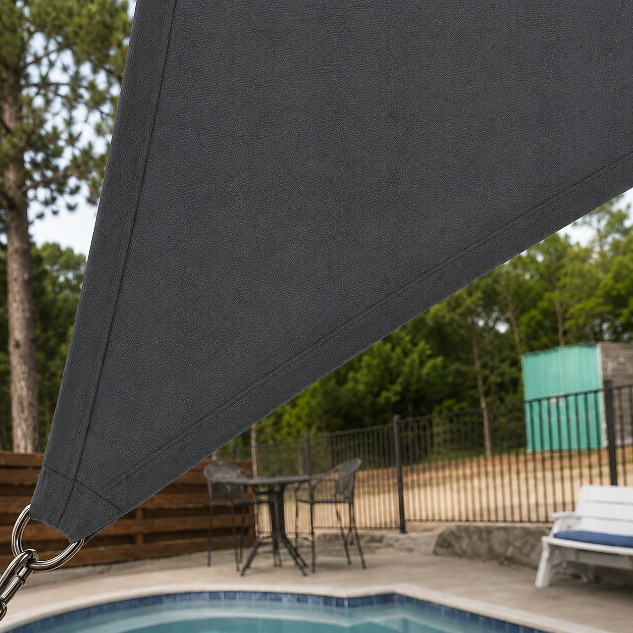 Voile d'Ombrage Triangulaire Gris Foncé Imperméable Anti-UV
