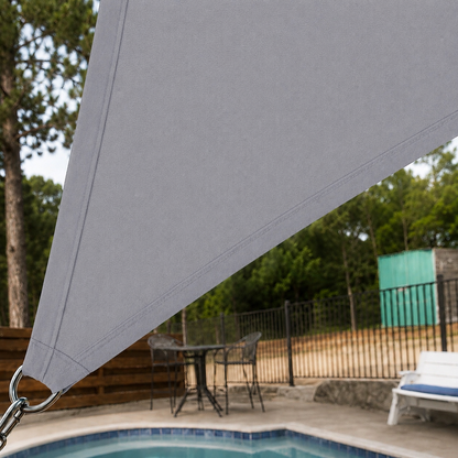 Voile d'Ombrage Triangulaire Gris Imperméable Anti-UV