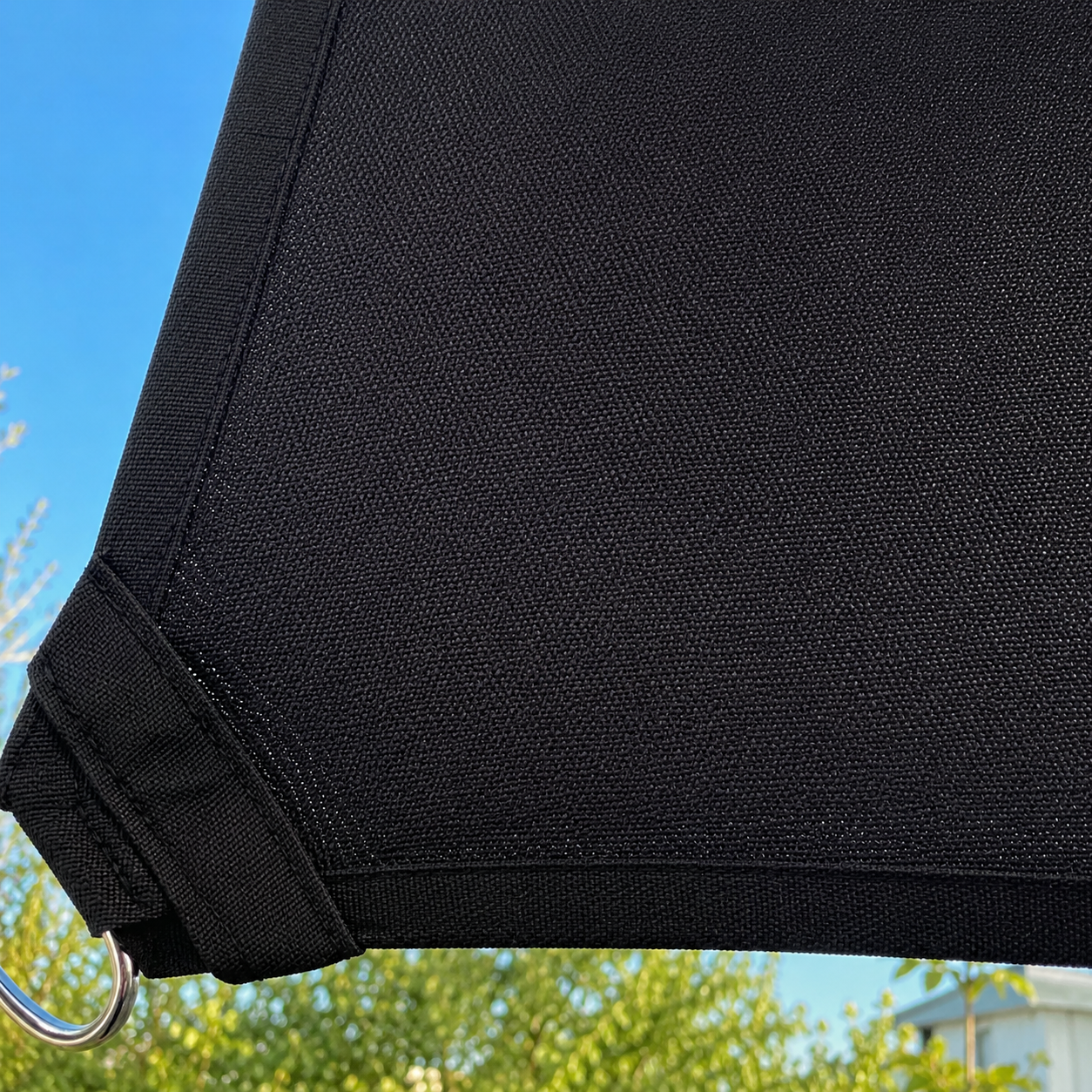 Voile d'Ombrage Triangulaire Noir Imperméable Anti-UV