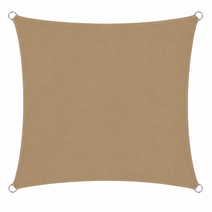 Voile d'Ombrage Carrée Sable Imperméable Anti-UV