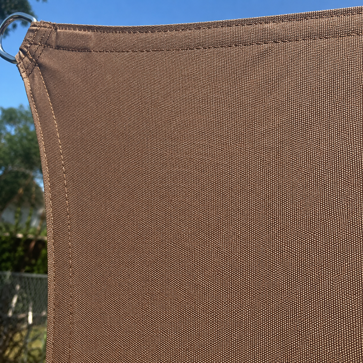 Voile d'Ombrage Rectangulaire Café Respirante Anti-UV